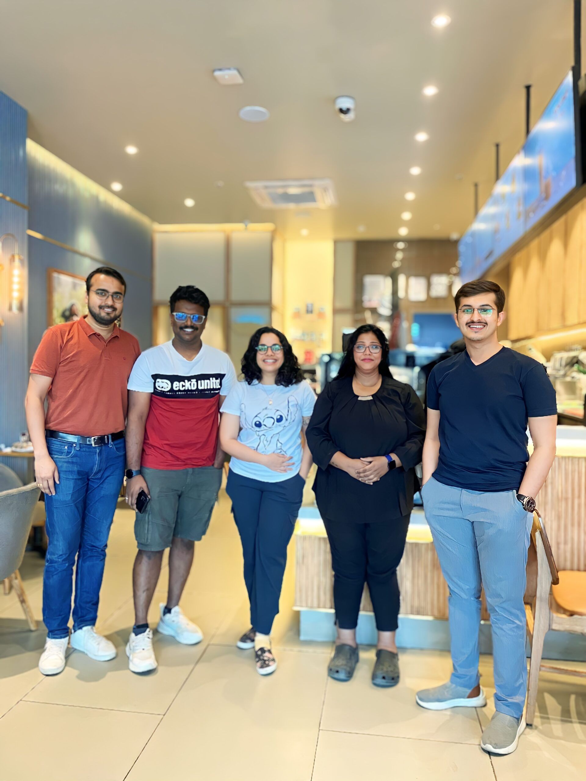 Us at Jab We Booked Bookclub meet. From Left: Ankur, Pritam, Meher, Monidipa Dutta, Bhavik